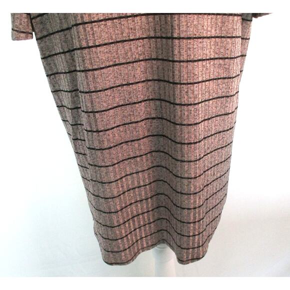 Apt. 9 Women's Tan Striped Peek A Boo Shoulder Short Sleeve  Shirt Size XL - Picture 8 of 11